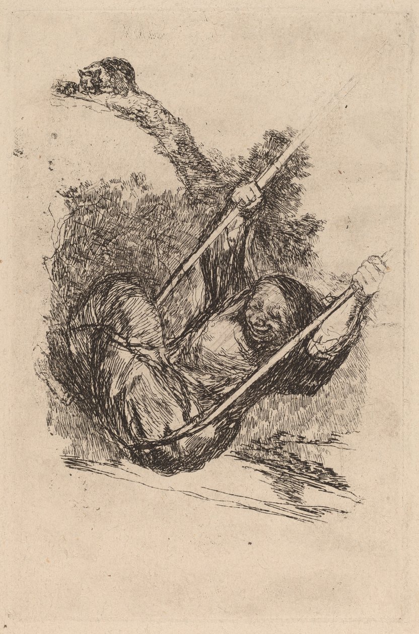 Vieille femme sur une balançoire - Francisco de Goya