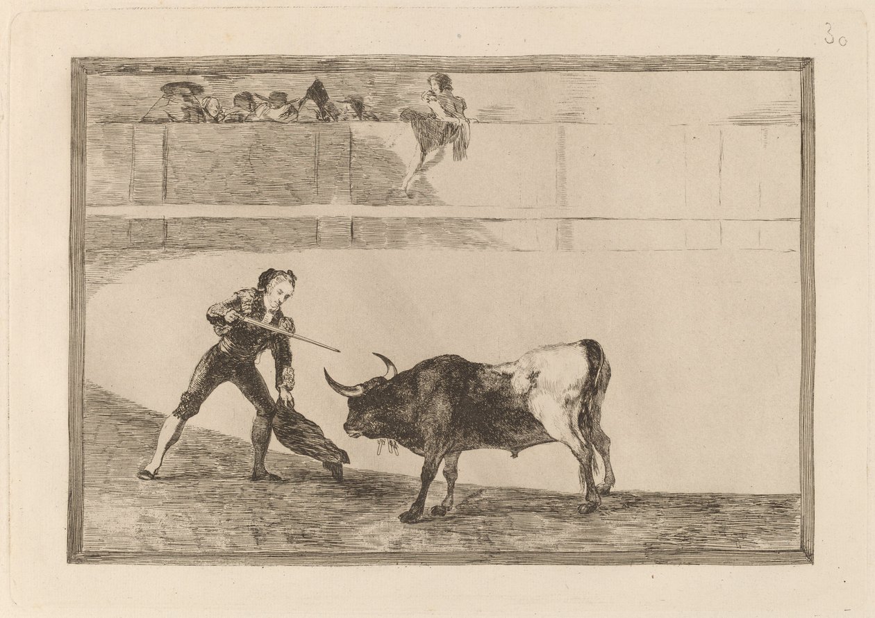 Pedro Romero tuant le taureau arrêté - Francisco de Goya