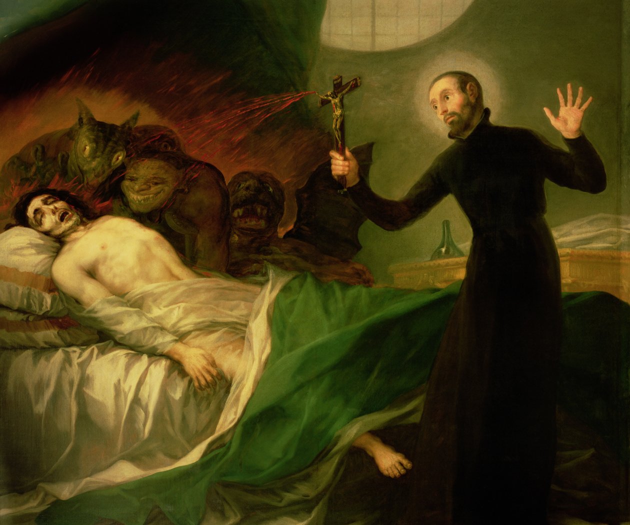Saint François Borgia (1510-72) aidant un impénitent mourant, 1795 - Francisco de Goya