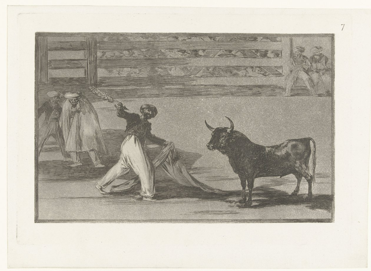 Toreador avec banderille (Origen de los arpones ó banderillas) (La Tauromaquia) - Francisco de Goya