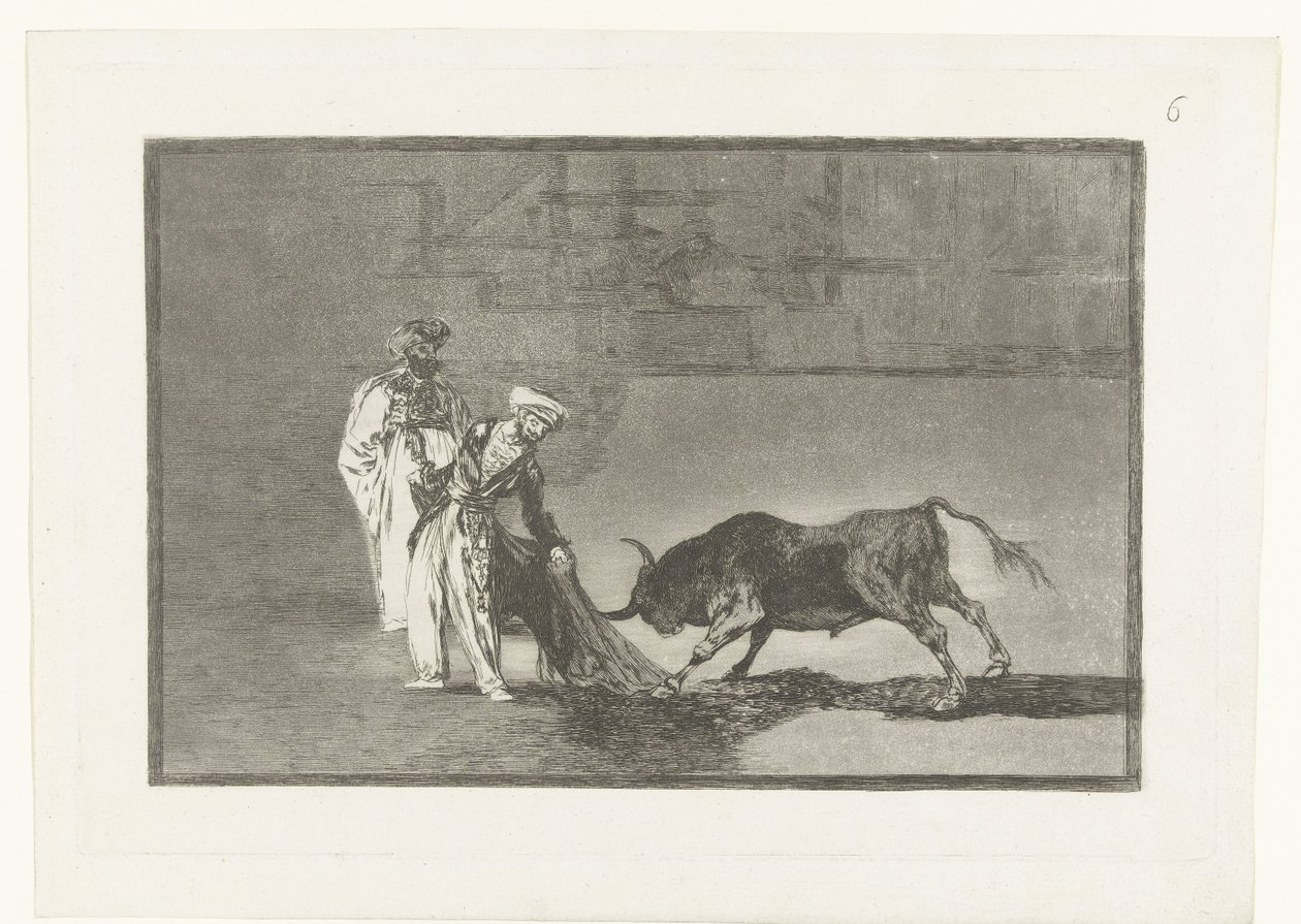 Toreros dans une arène (série: La Tauromachie) - Francisco de Goya