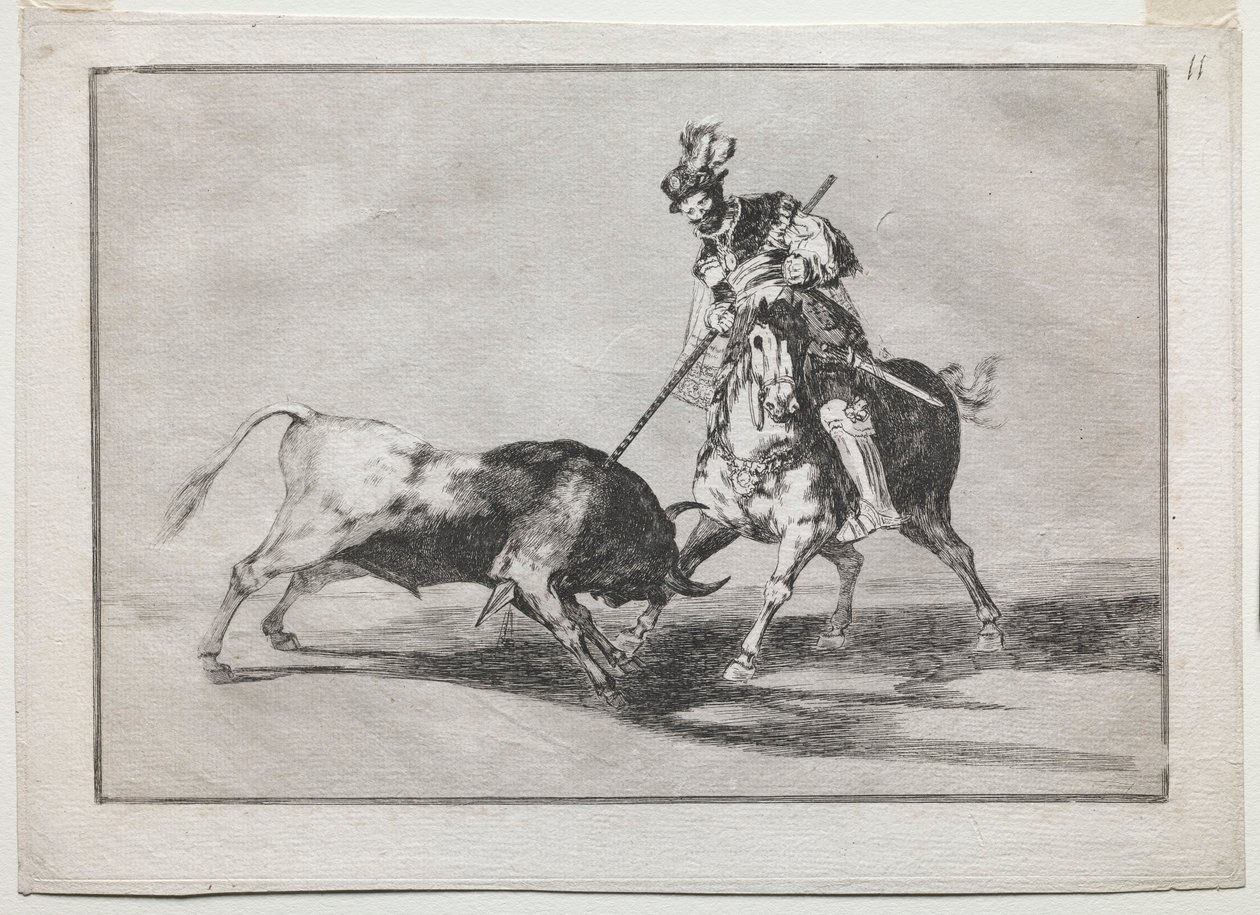 Le Cid Campeador transperçant un autre taureau, 1815-1816 - Francisco de Goya