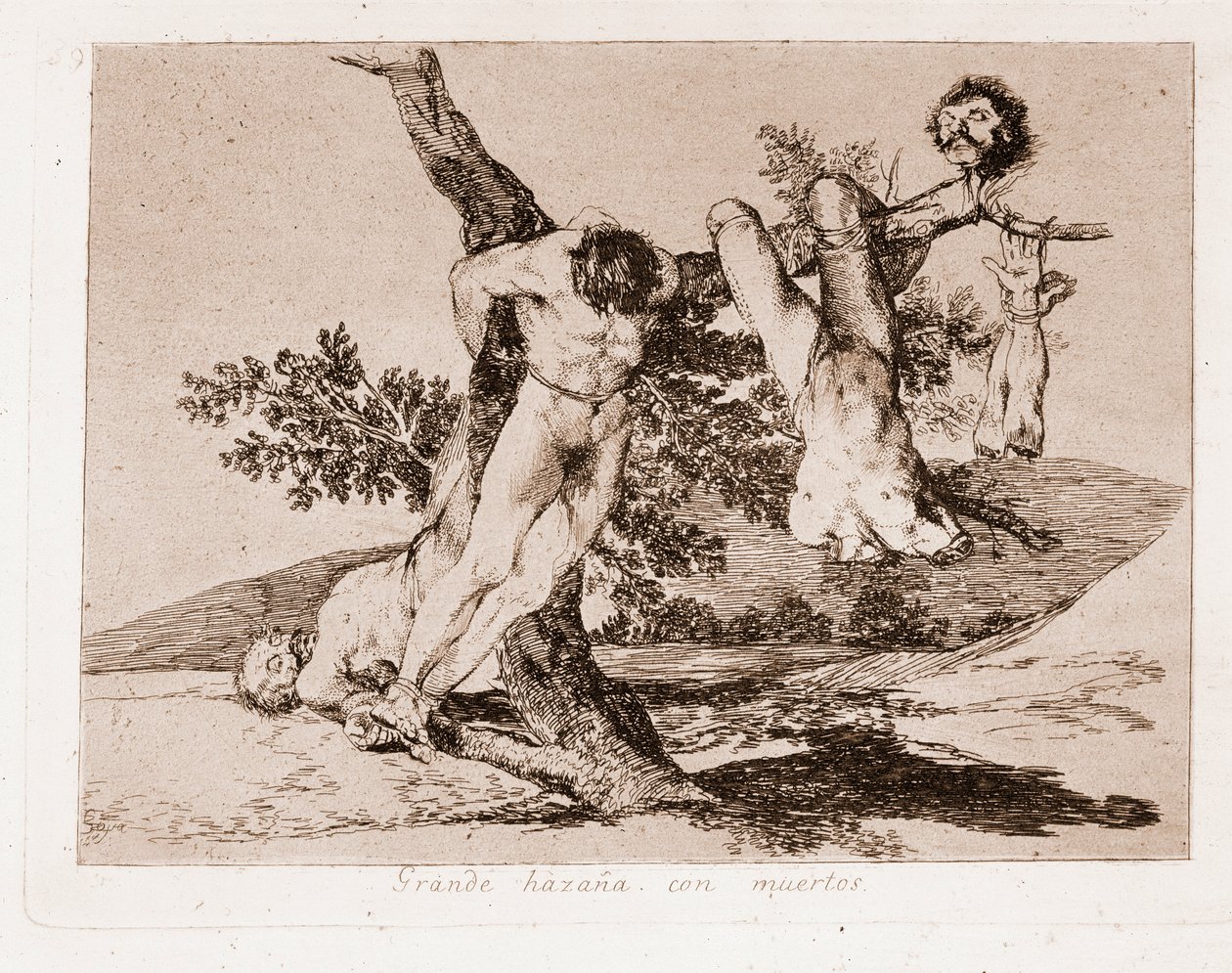 Les Désastres de la guerre : Grand exploit avec les morts ! - Francisco de Goya
