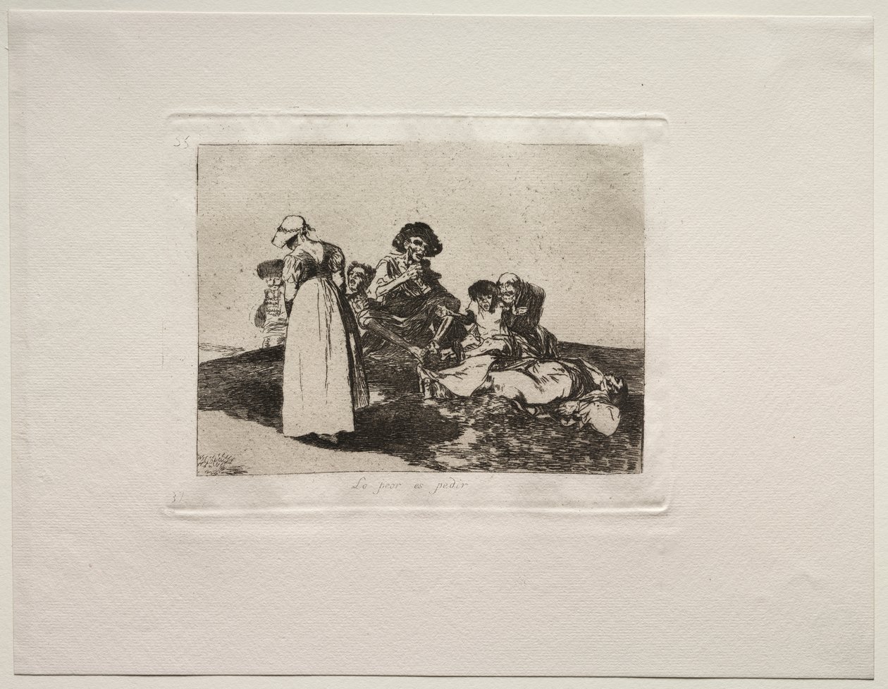 Les horreurs de la guerre : Le pire est de mendier - Francisco de Goya