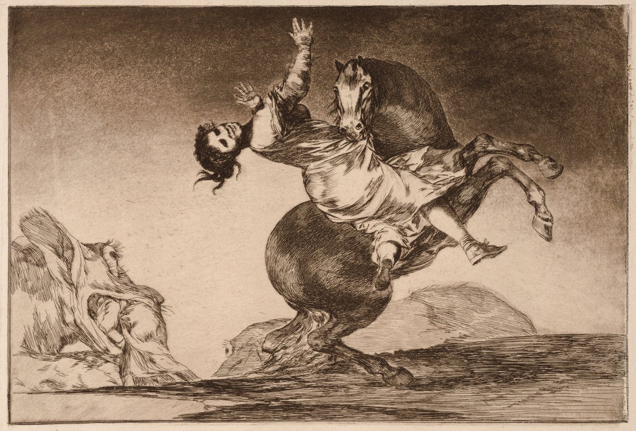 Le ravisseur de chevaux, de la série Los Disparates - Francisco de Goya