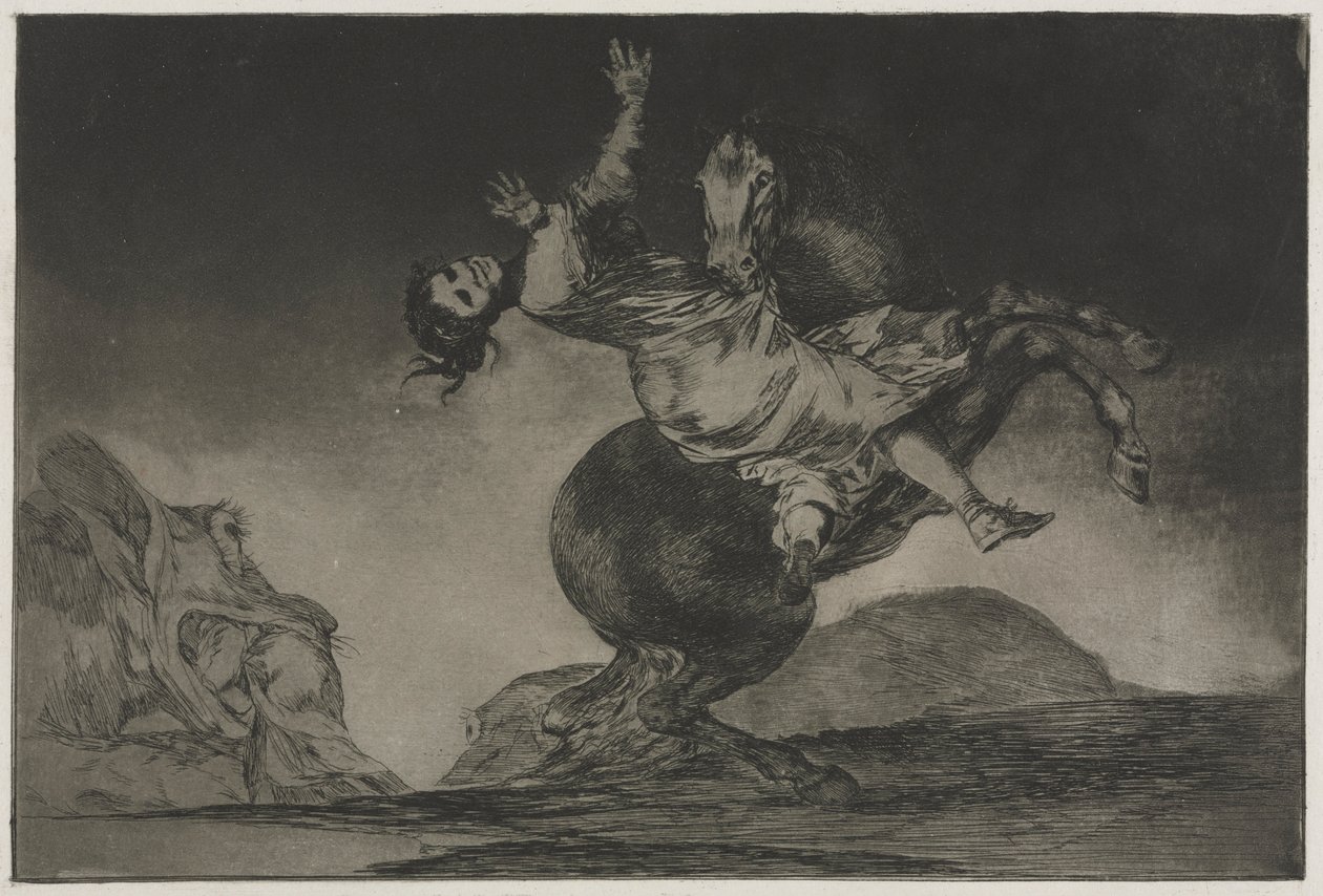 Les Proverbes : Le voleur de chevaux, 1864 - Francisco de Goya
