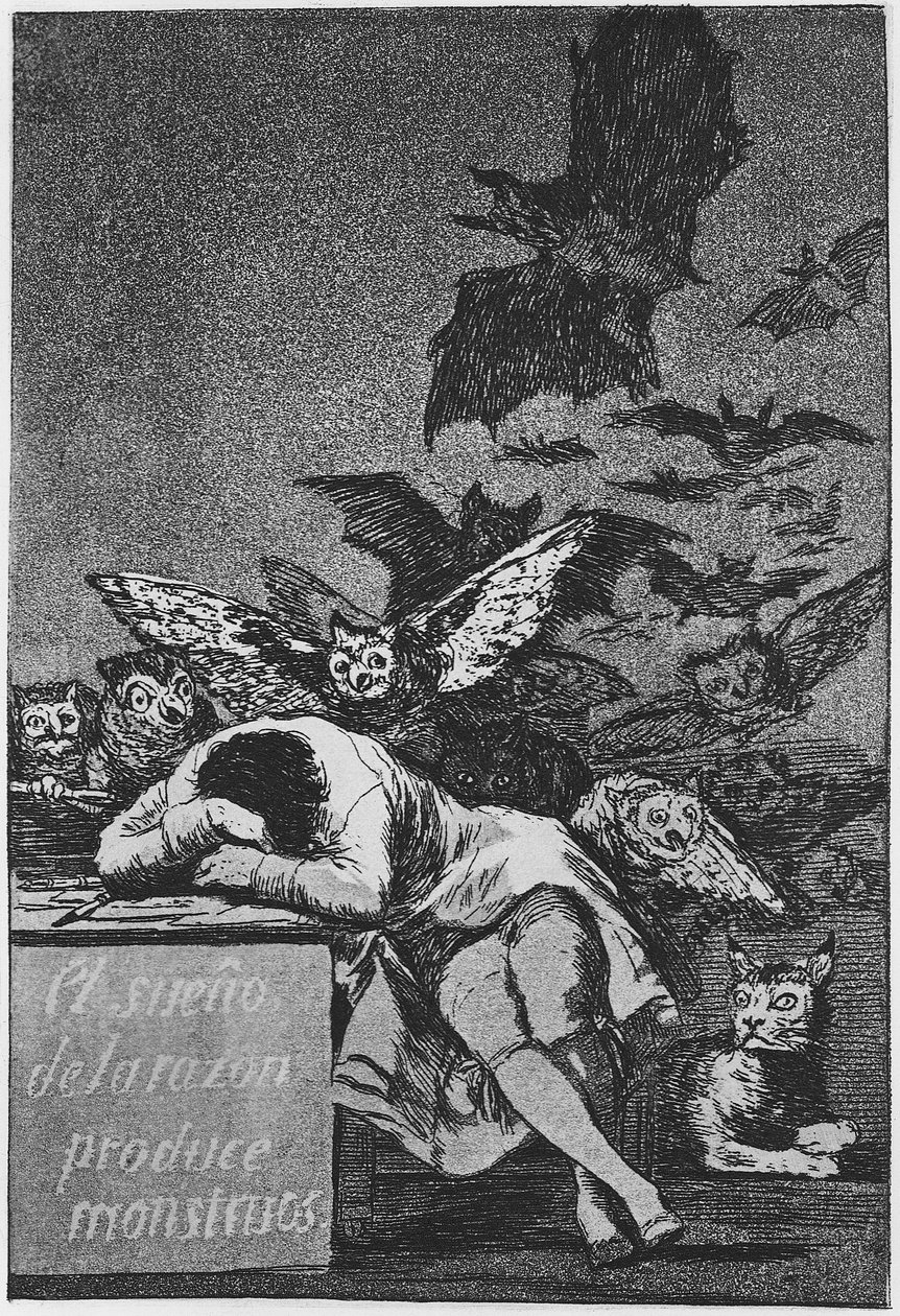 Le sommeil de la raison engendre des monstres. Capricho No 43, 1797-1798 - Francisco de Goya