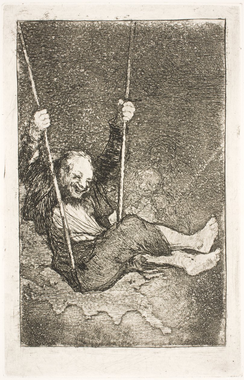 Sorcier sur une balançoire - Francisco de Goya