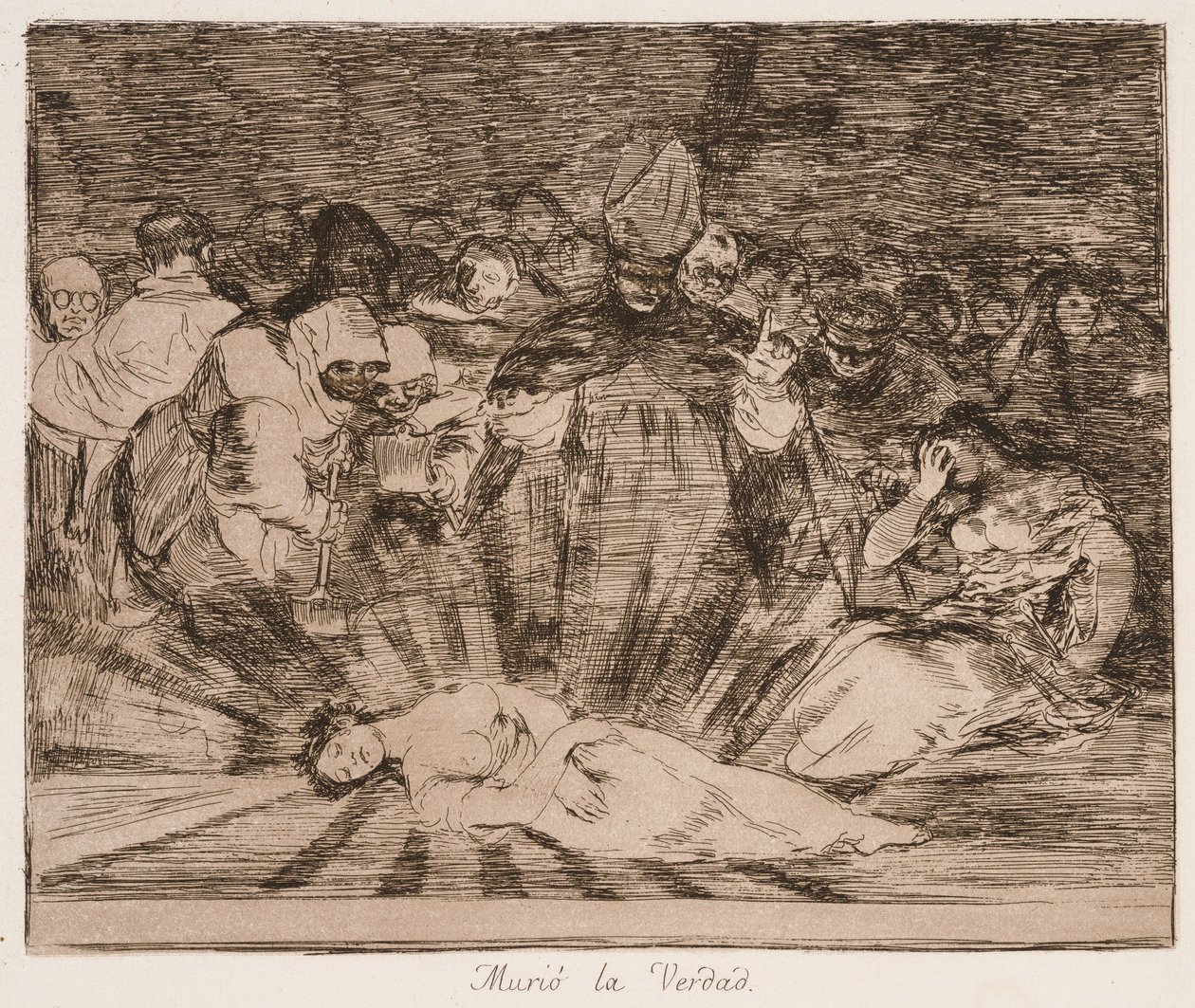« Truth has Died » (La vérité est morte), extrait de la série « Les désastres de la guerre » - Francisco de Goya