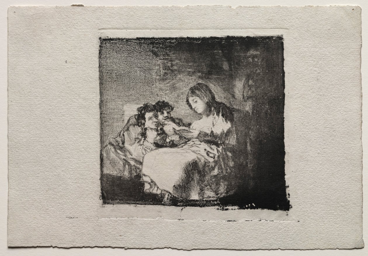 Femme lisant à deux enfants, 1824-1825 - Francisco de Goya