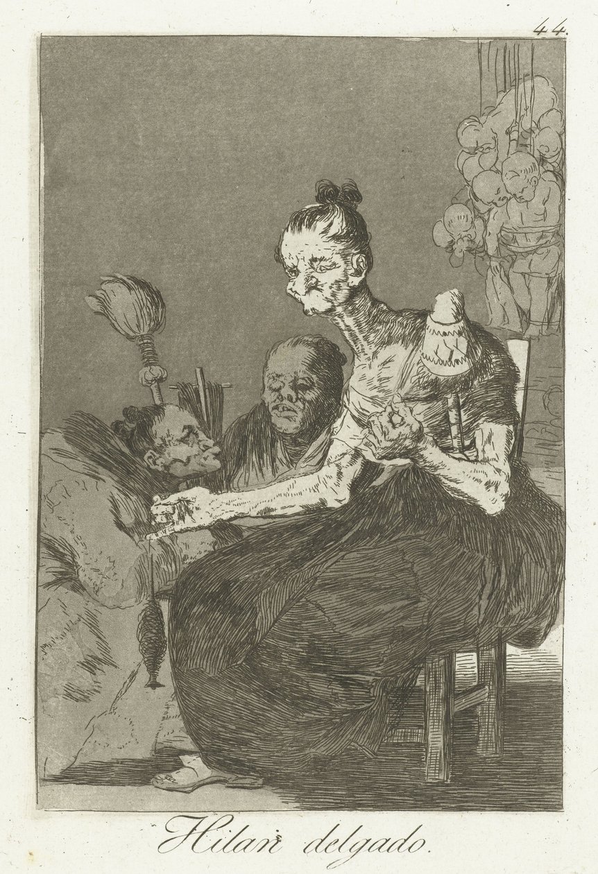 Elles filent fin (Los Caprichos) - Francisco de Goya
