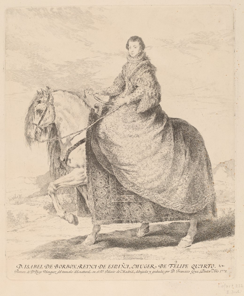 Isabel de Borbon - Francisco de Goya after Diego Velázquez