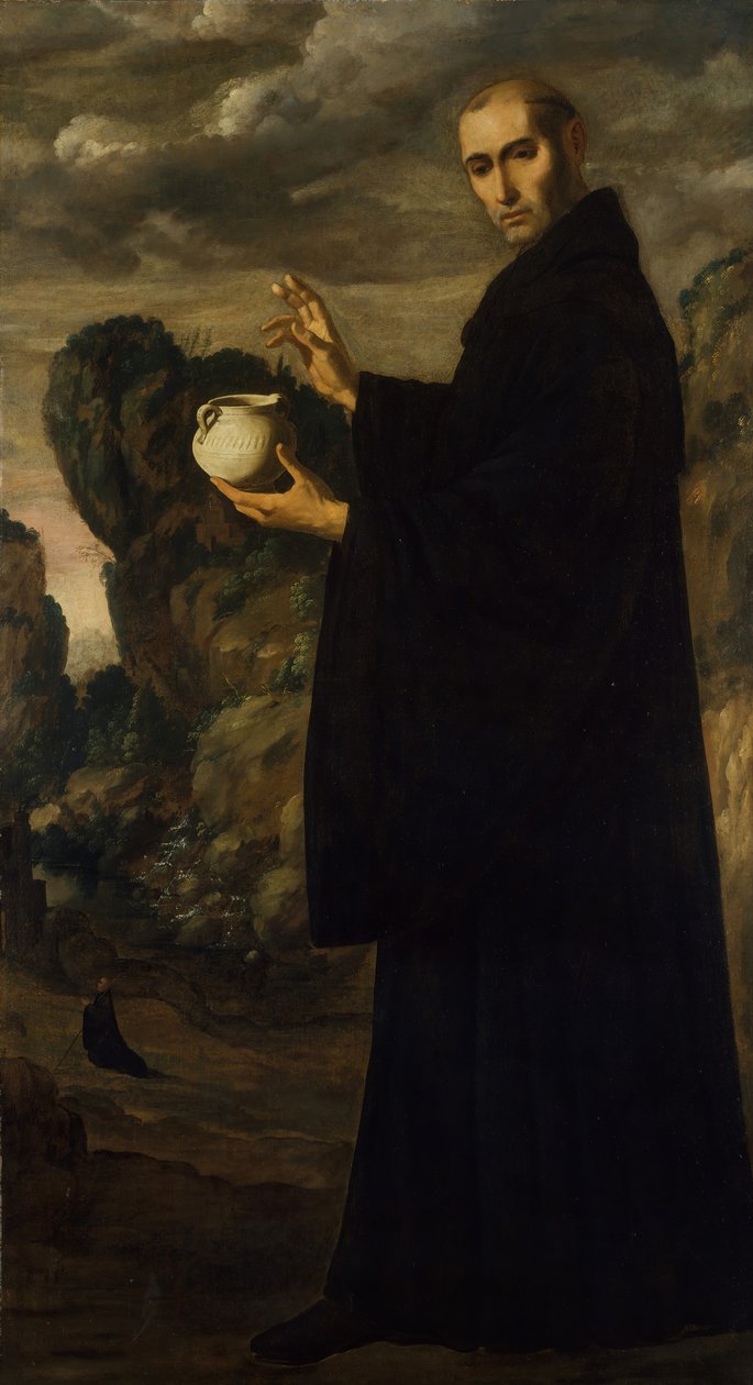 Saint Benoît, vers 1640-45 - Francisco de Zurbaran