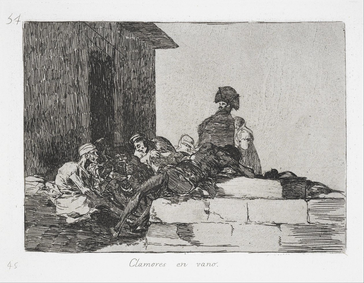 Lamentations vaines (Clamores en vano) de la série Les Désastres de la guerre (Los Desastres de la Guerra) - Francisco de Goya