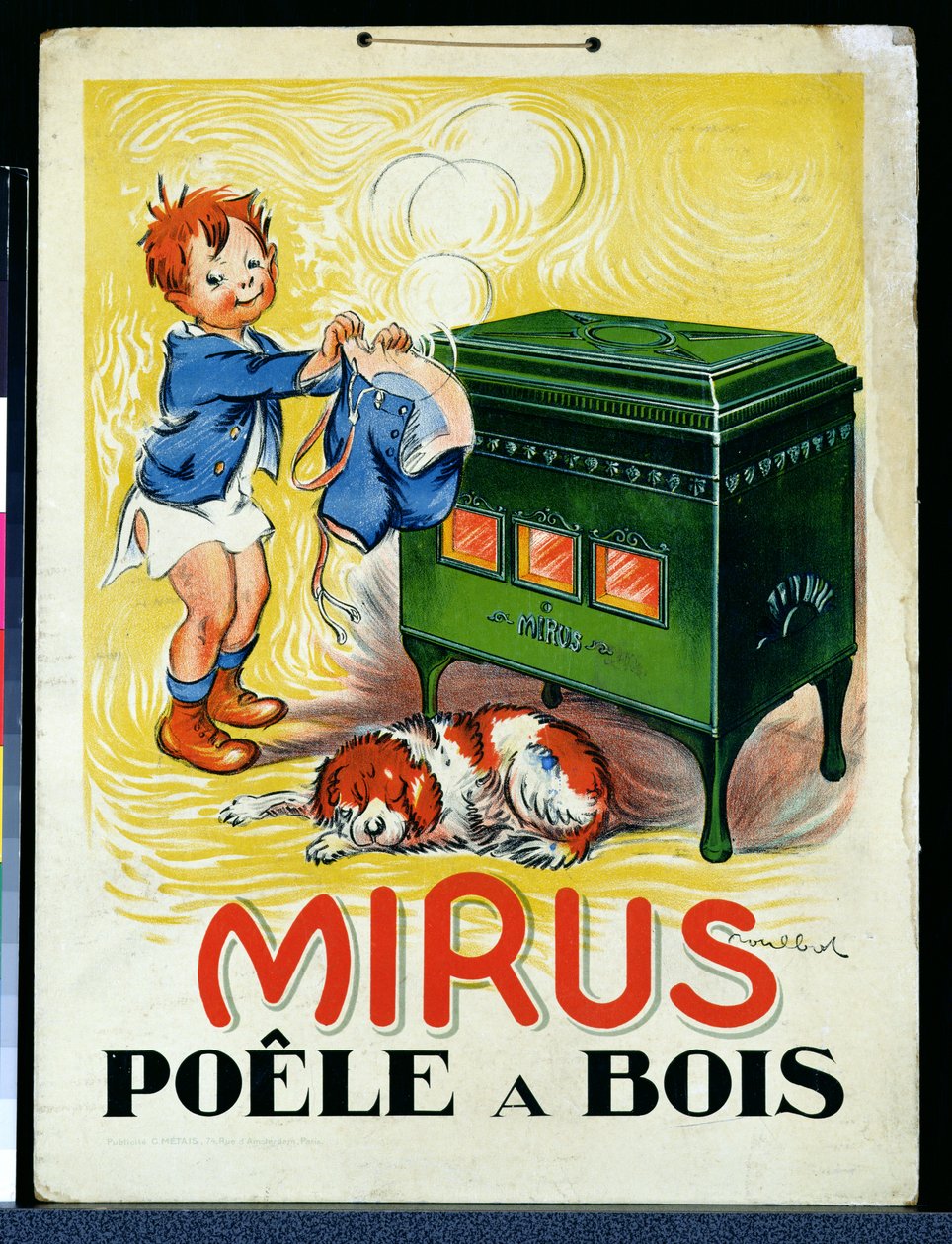 Publicité pour le poêle à bois 