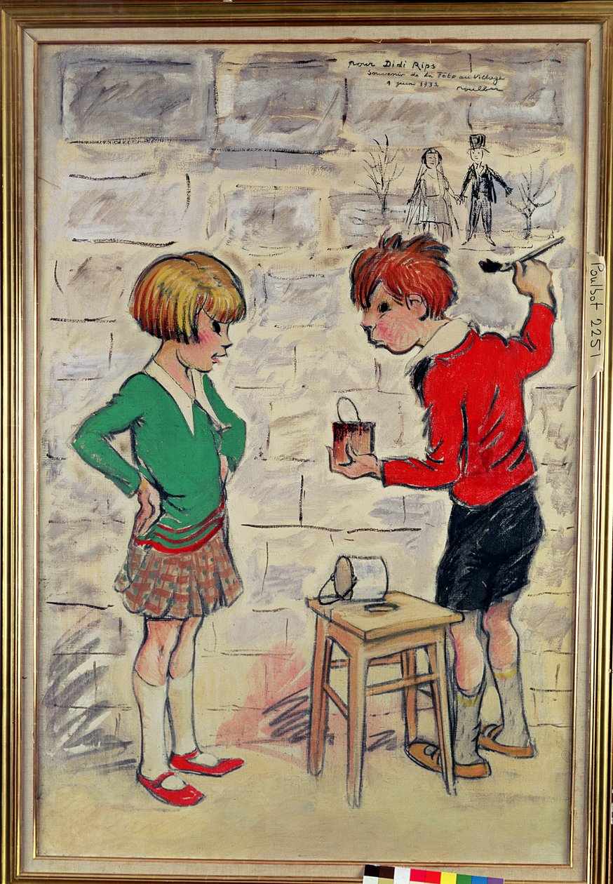 Le Poulbots aux Graffiti - Francisque Poulbot