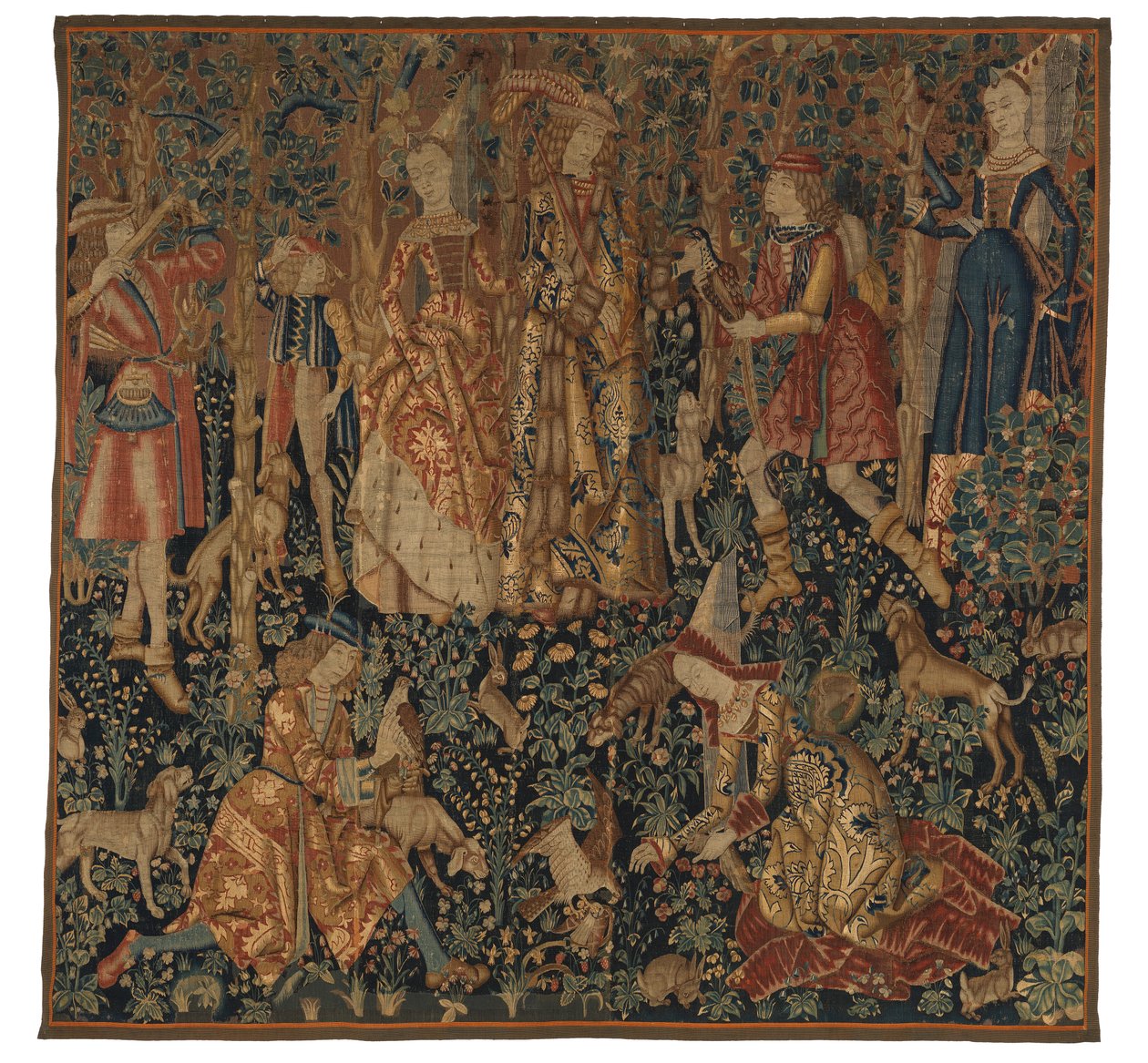 Tapisserie représentant La Chasse au Faisan, probablement de Tournai, vers 1480 - Franco Flemish School