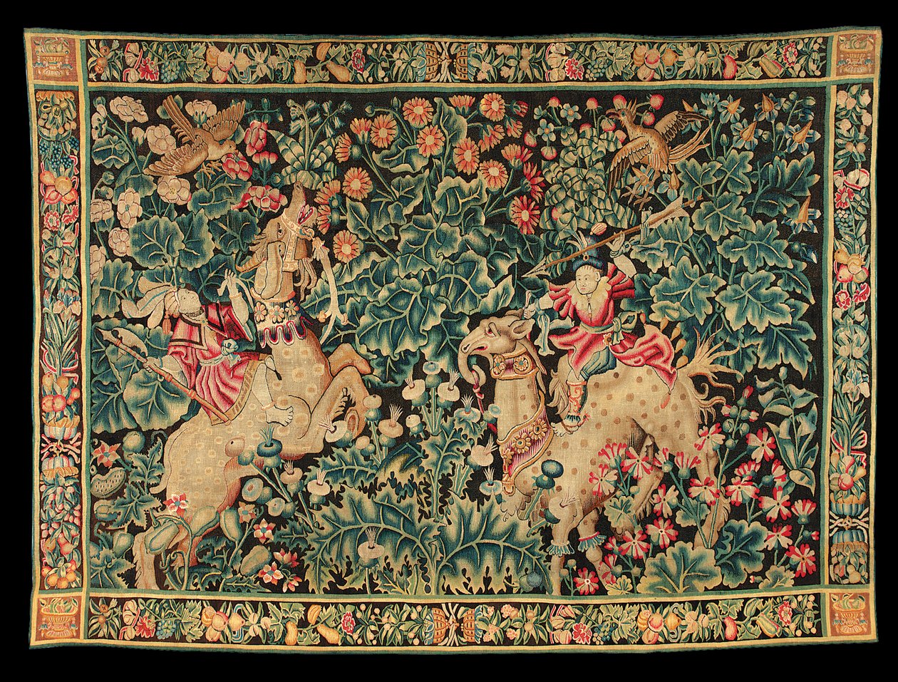 Tapisserie de verdure exotique, possiblement Tournai, vers 1520-50 - Franco Flemish School