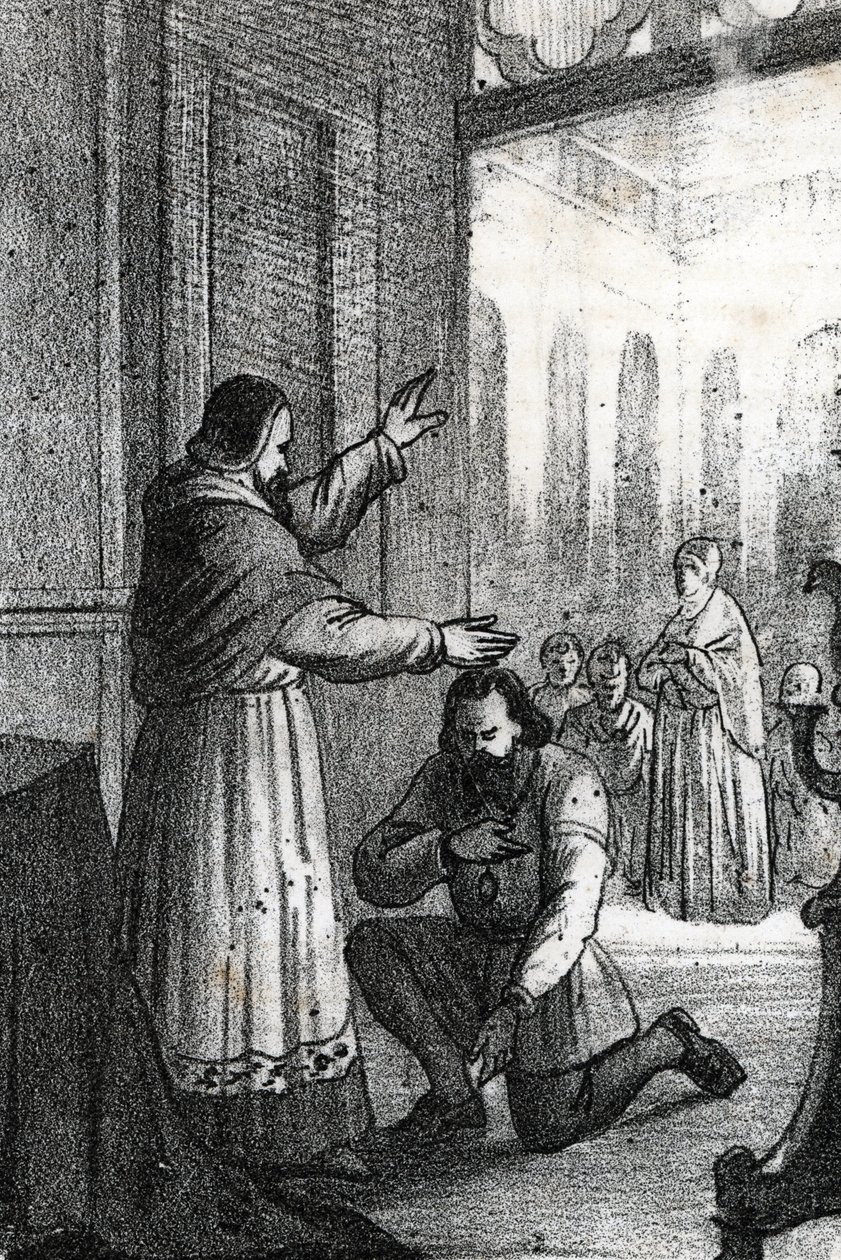 Rencontre entre le pape Paul III et Charles Quint à Rocca di Busseto en 1543 - Franco Mistrali