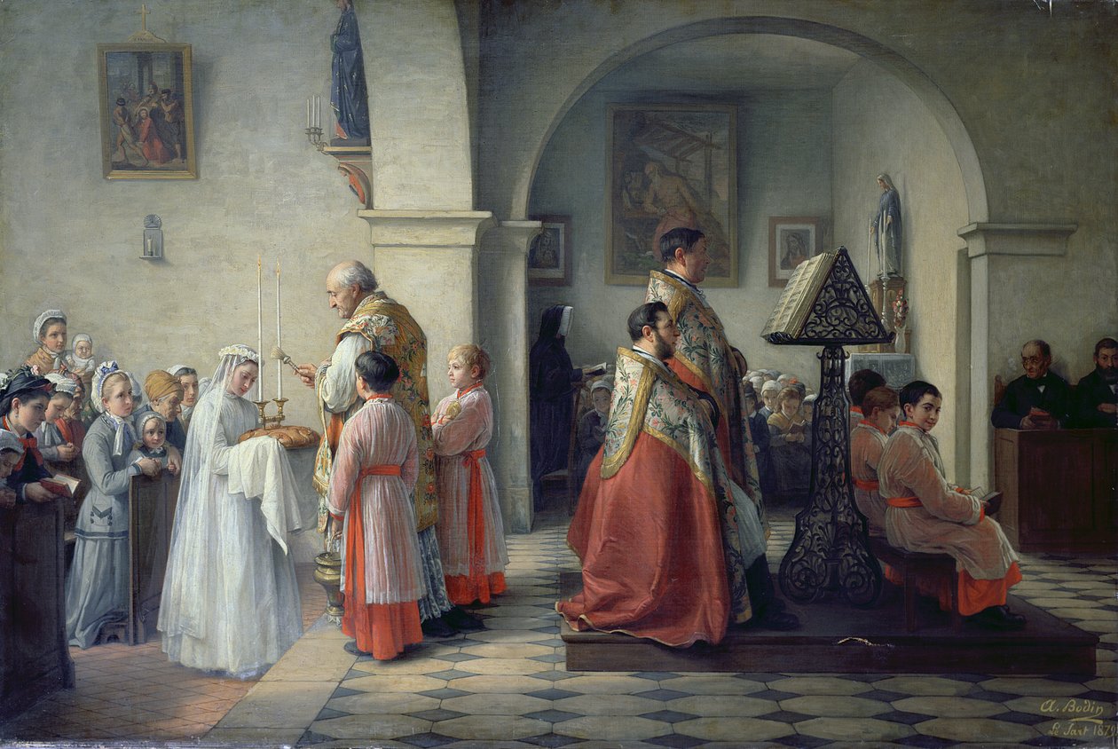 La Bénédiction du pain, 1879 - Francois Archange Joseph Bodin
