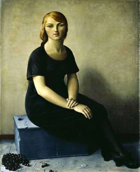 Yvonne en robe de velours - Francois Barraud
