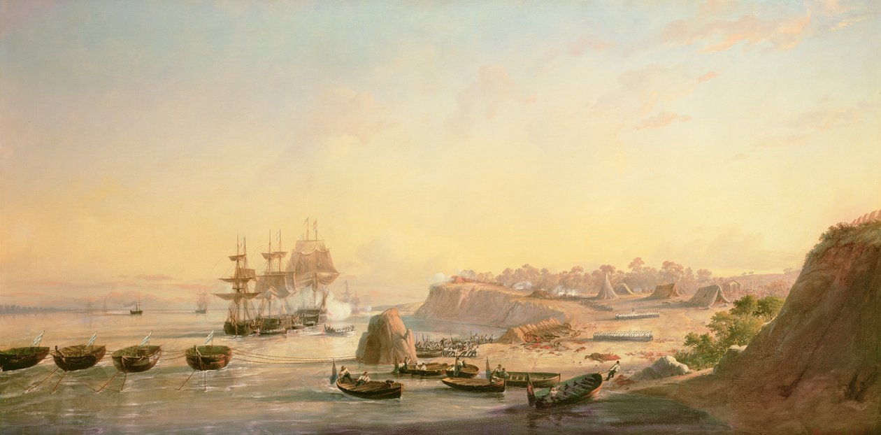 La prise des batteries à Punto Obligado le 20 novembre 1845 - Francois Barry