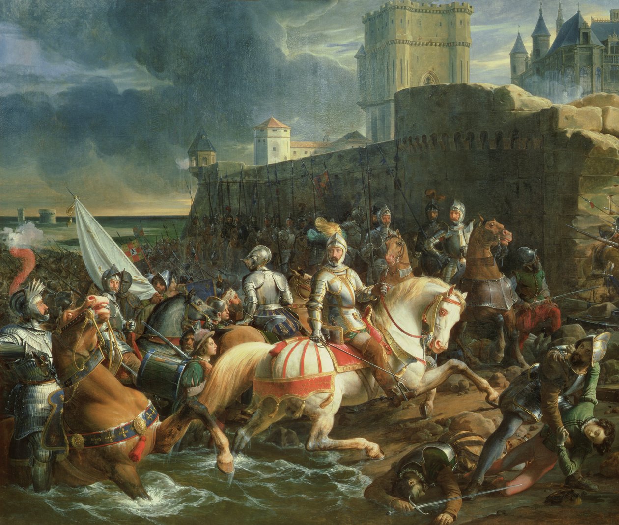 La prise de Calais par François, 2e duc de Guise (1519-63) le 9 janvier 1558 - Francois Edouard Picot