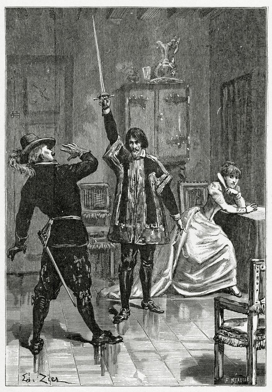 Ruy Blas confronte Don Salluste, 19ème siècle - Francois Edouard Zier