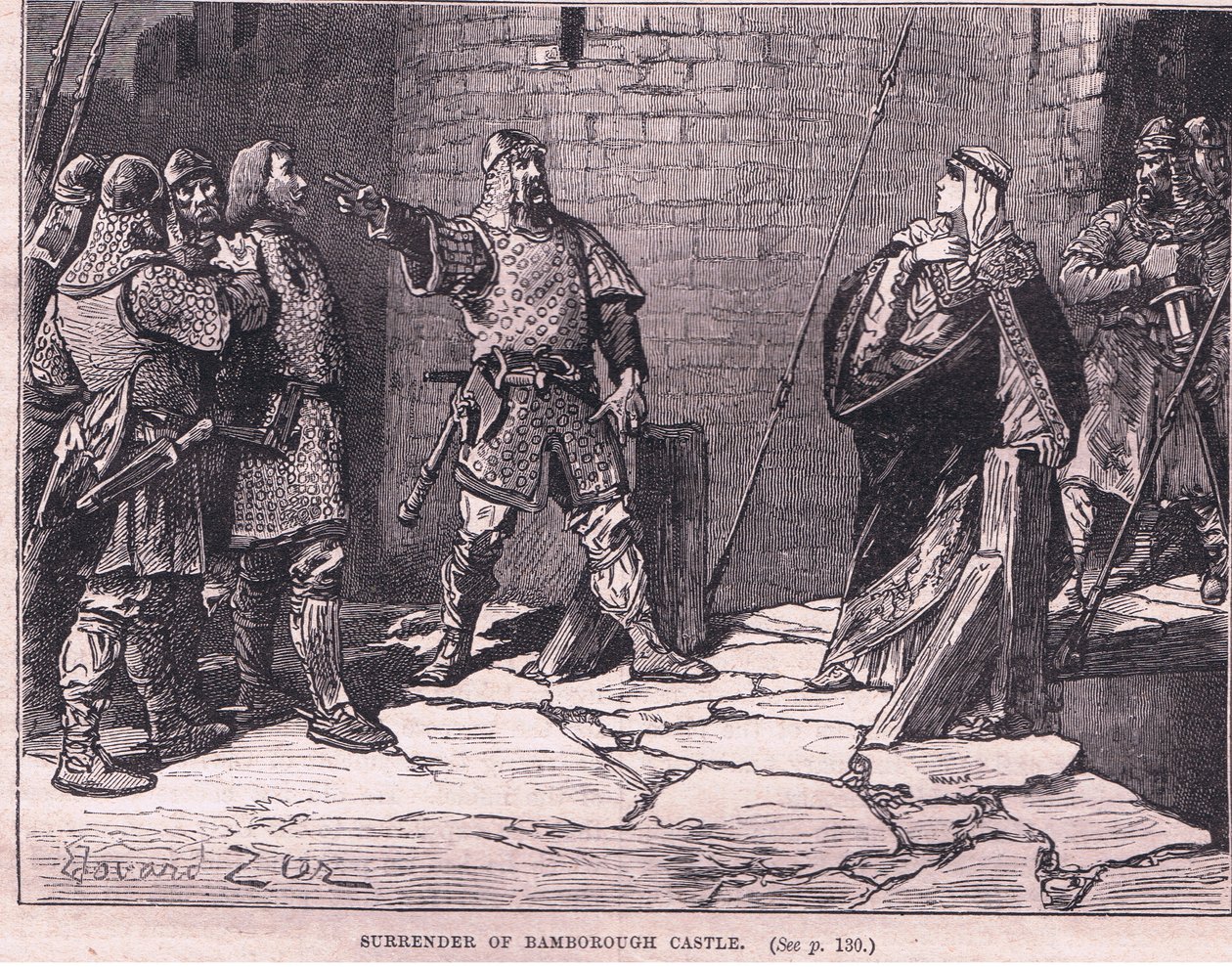 Reddition du Château de Bamborough en 1095 - Francois Edouard Zier