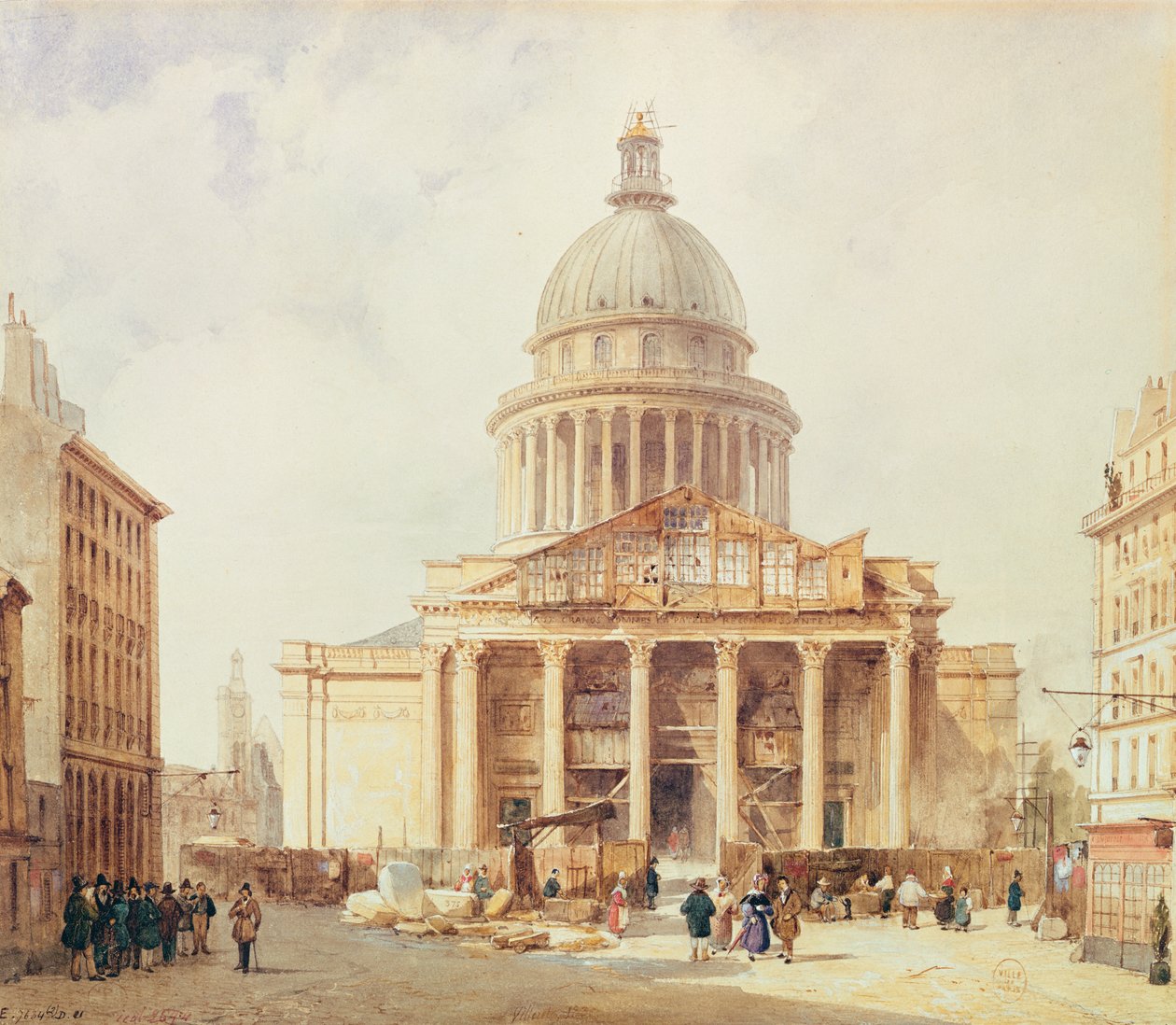 Le Panthéon en 1835 - Francois Etienne Villeret