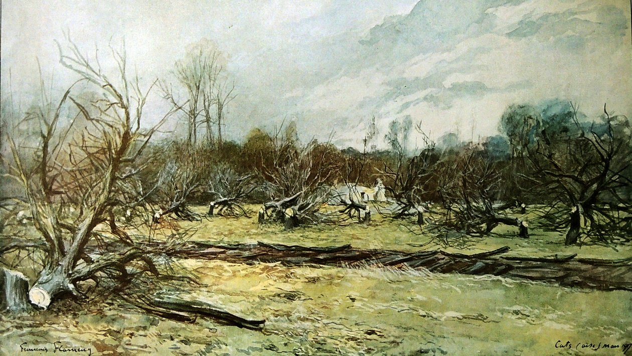 Un verger en ruine dans les zones rurales - Francois Flameng