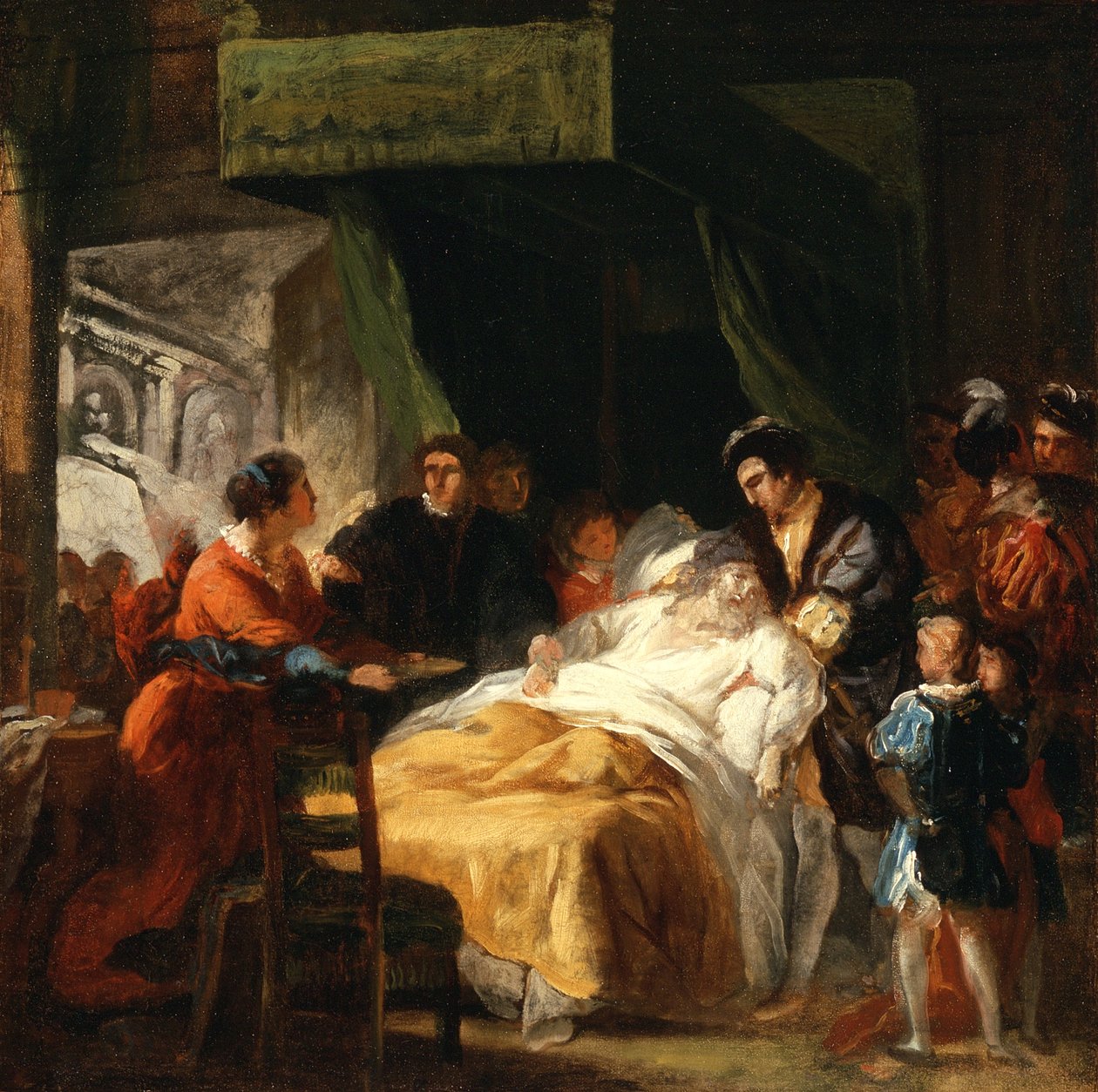 La Mort de Léonard de Vinci dans les bras de François Ier, vers 1781 - Francois Guillaume Menageot