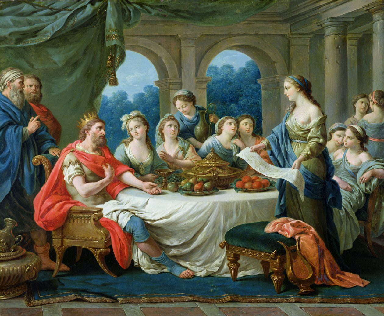Esther et Assuérus, vers 1775-80 - Francois Langrenee