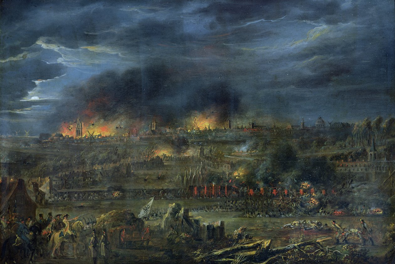 Le bombardement de Lille en 1792 - Francois Louis Joseph Watteau