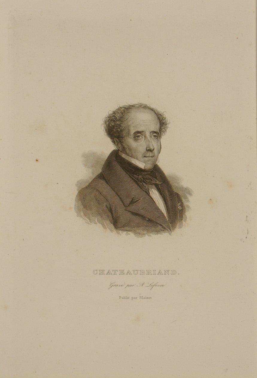 Portrait de François René (1768-1848) Vicomte de Chateaubriand - Francois Seraphin Delpech