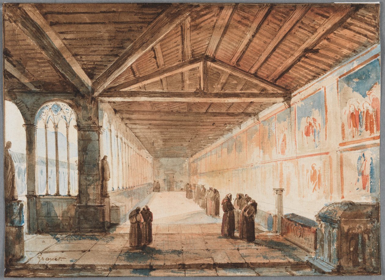 Campo Santo de Pise, corridor nord - Francois-Marius Granet