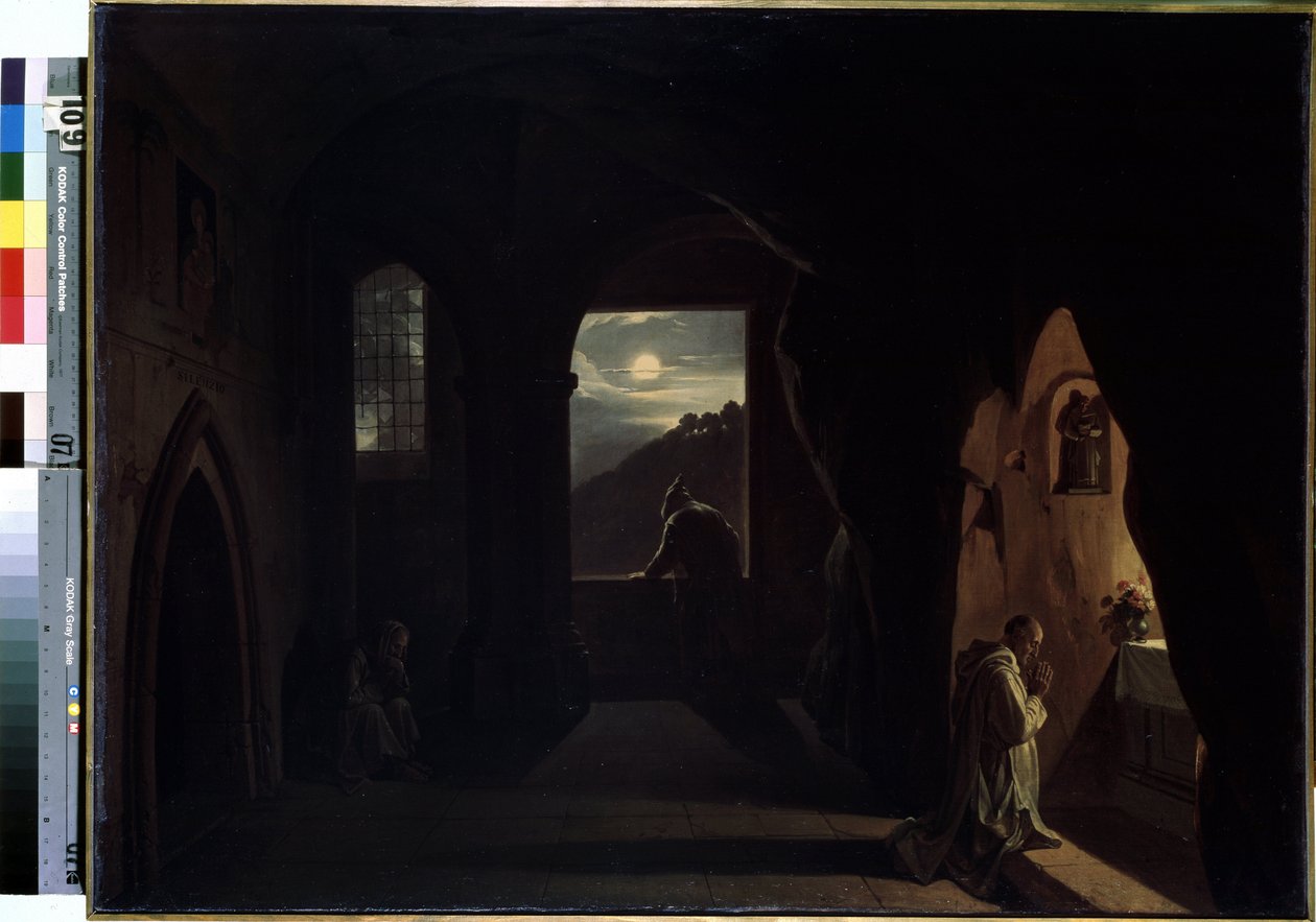 Moines dans une grotte - Francois Marius Granet