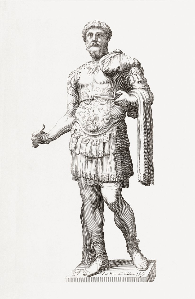 Empereur romain Marc Aurèle. Portrait. - Francois Perrier