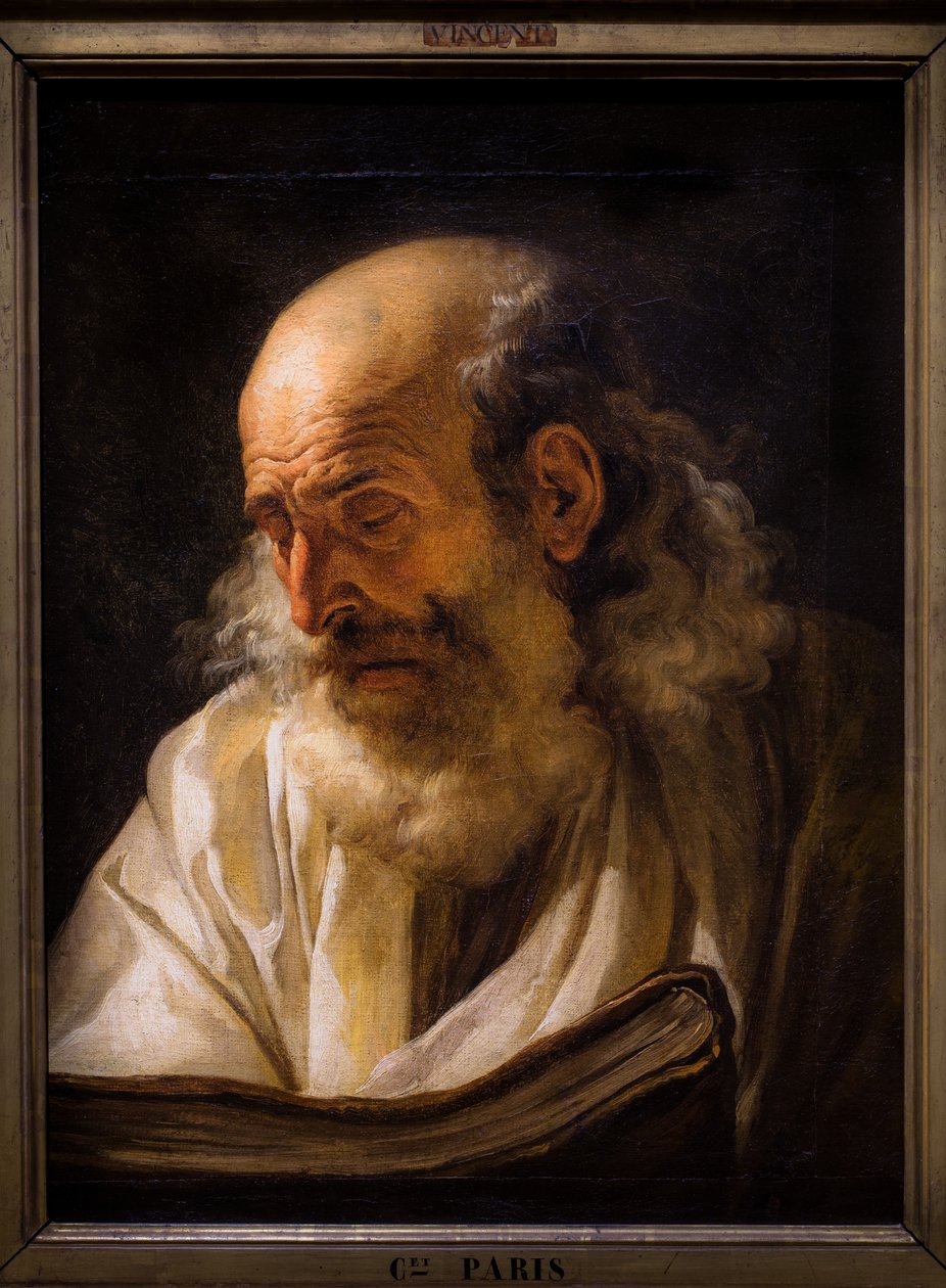 Vieil homme lisant, vers 1772-1773 (Huile sur toile) - François André Vincent