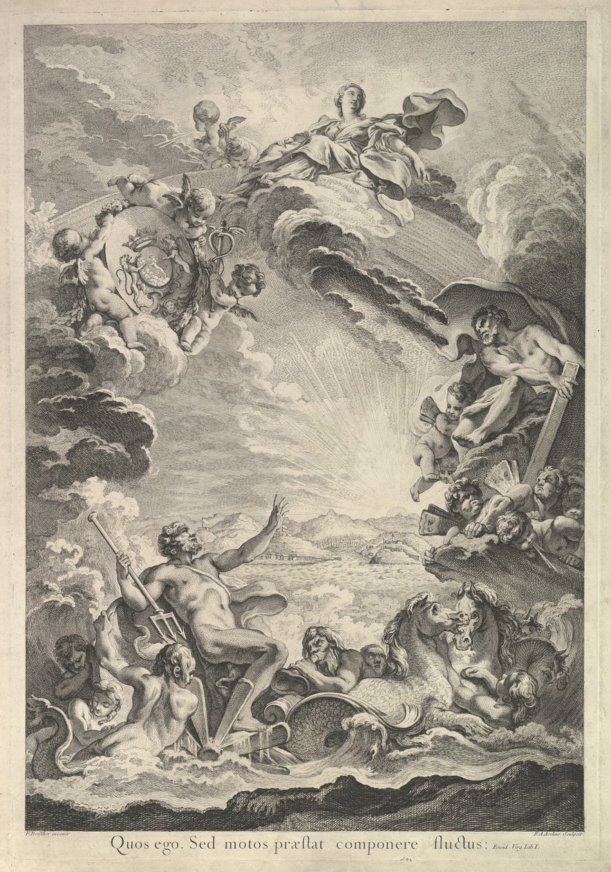 Neptune apaisant la tempête - Francois-Antoine Aveline