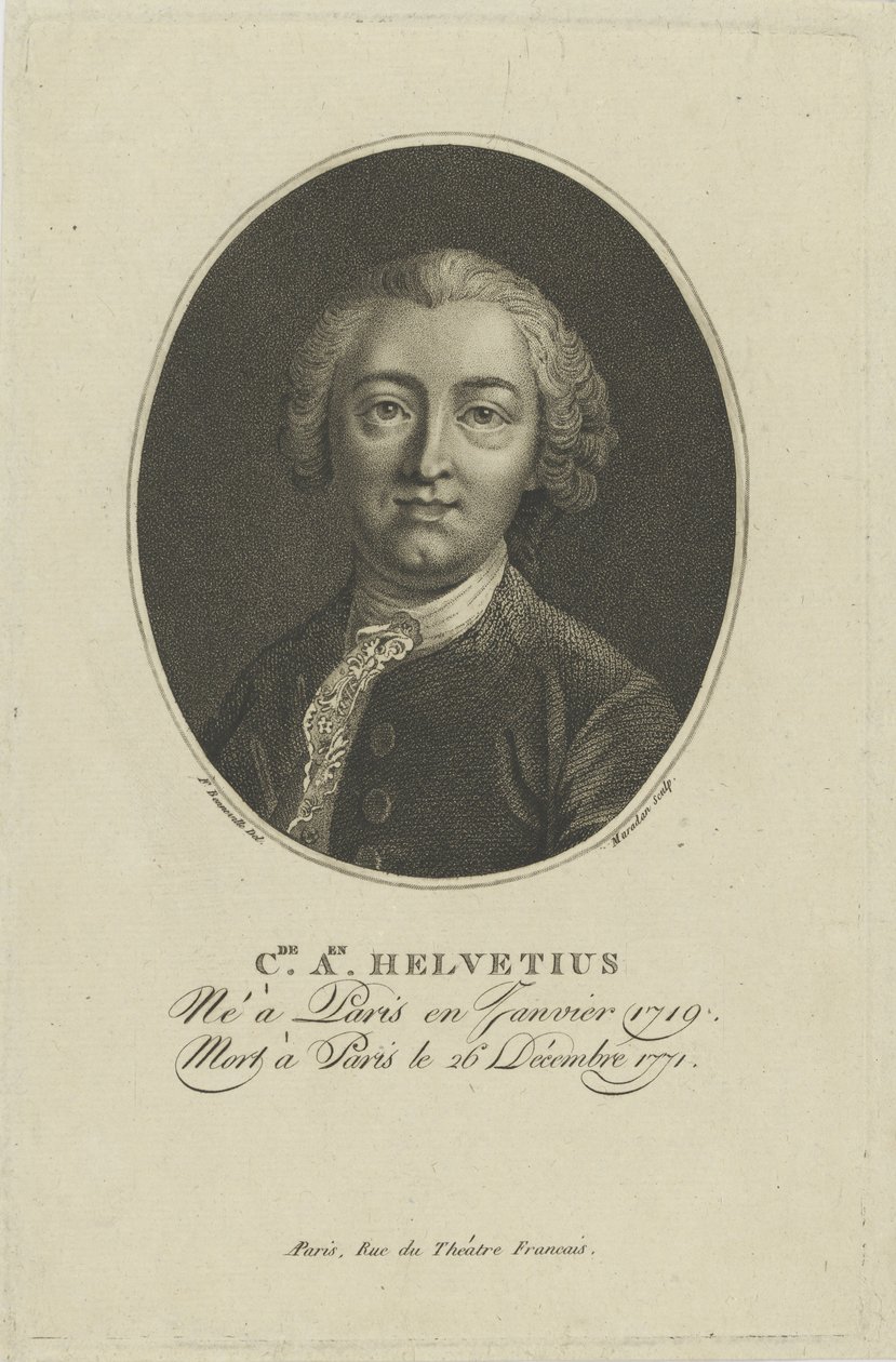 Portrait de Claude Adrien Helvétius 1715-1771, vers 1800 - Francois Bonneville
