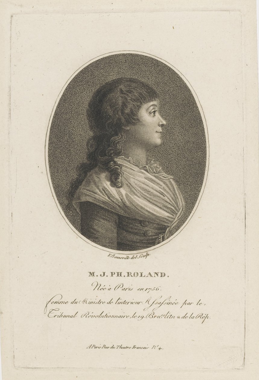 Portrait de Madame Roland 1754-1793, vers 1800 - Francois Bonneville