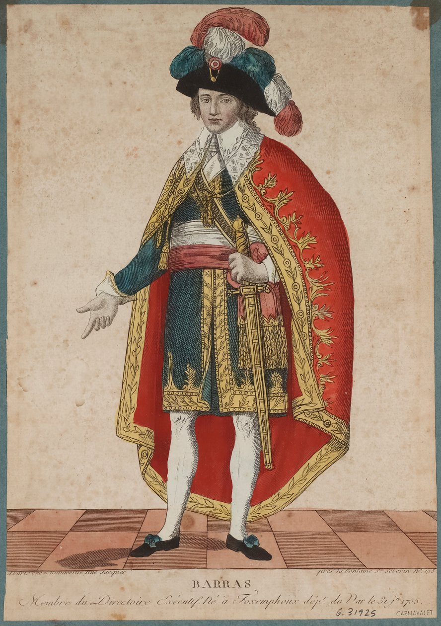 Portrait de Paul de Barras 1755-1829, c. 1795 - Francois Bonneville
