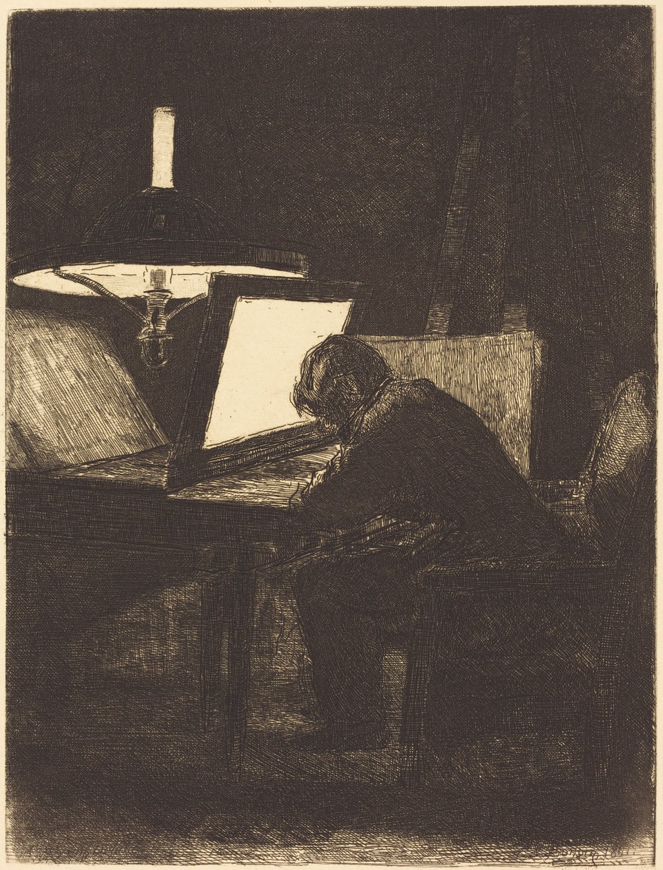 Printmaker (Le Graveur) - François Bonvin