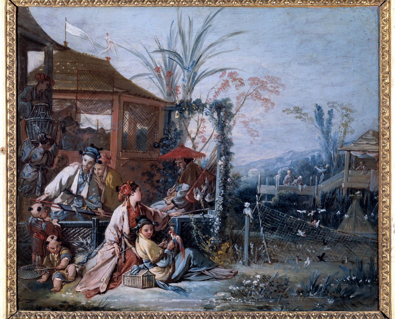 Chinoiserie : « La Chasse ». Peinture de François Boucher (1703-1770). Musée des Beaux-Arts de Besançon - François Boucher