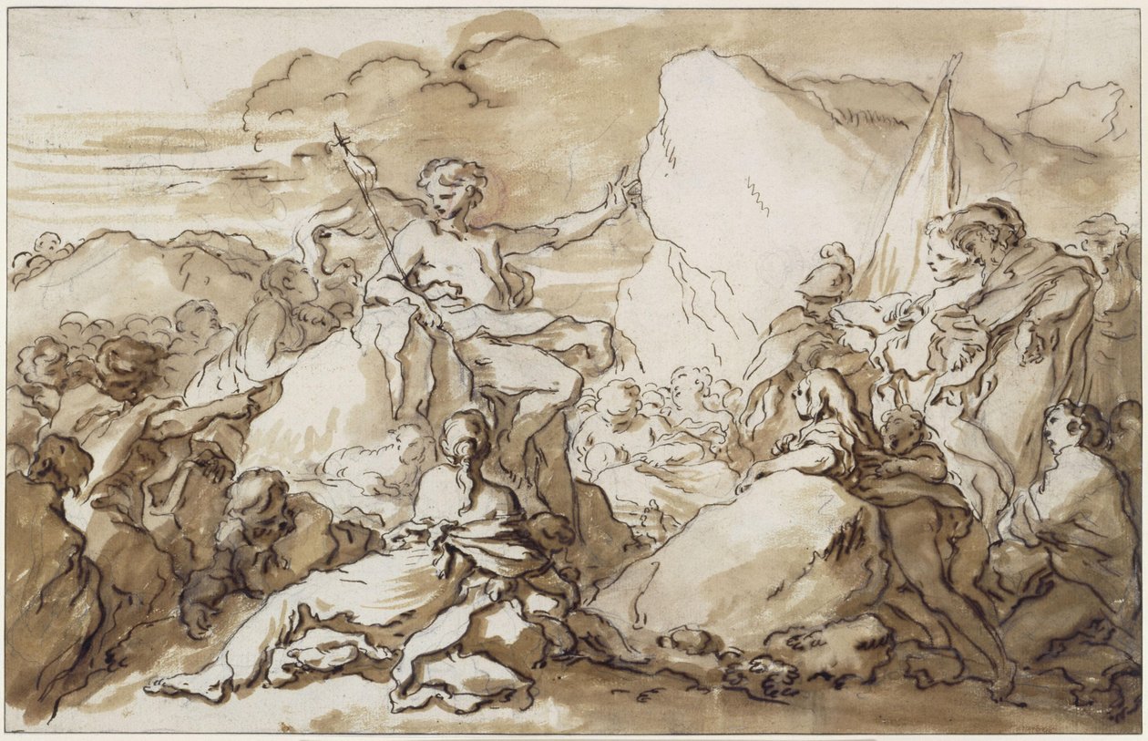 La prédication de Jean-Baptiste dans le désert - François Boucher