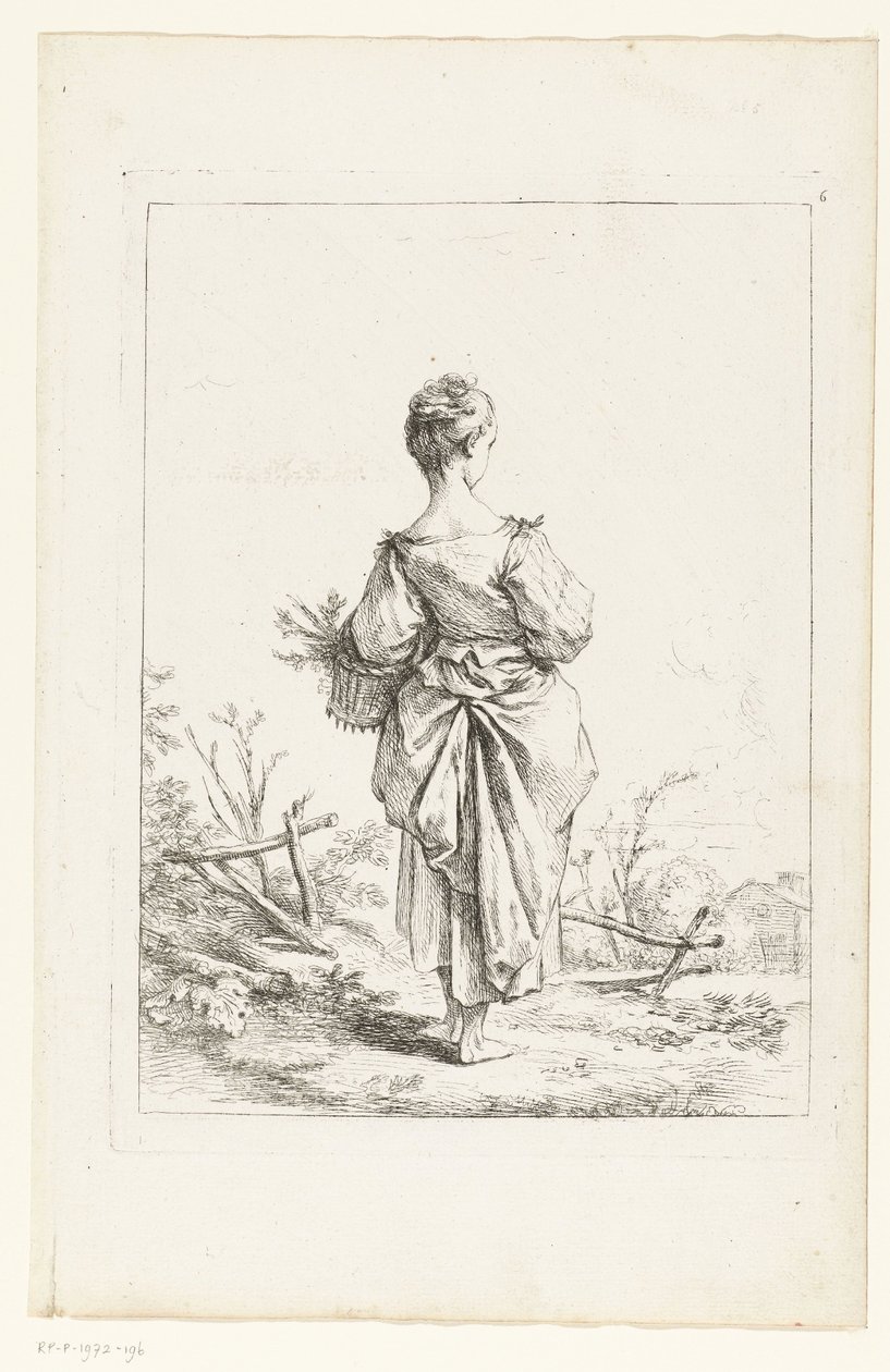 Jeune fille avec un panier - François Boucher