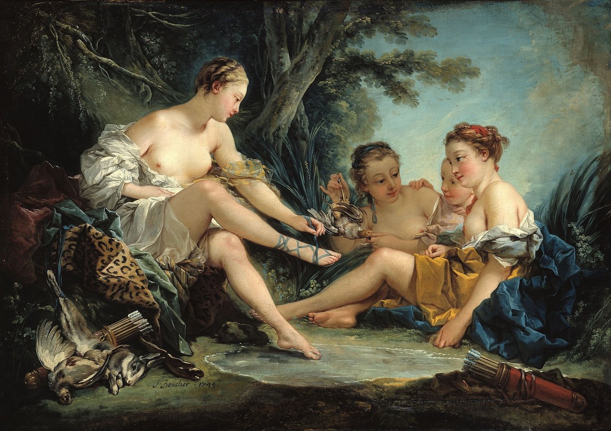 Le Repos des nymphes au retour de la chasse, dit Le Retour de chasse de Diane - François Boucher