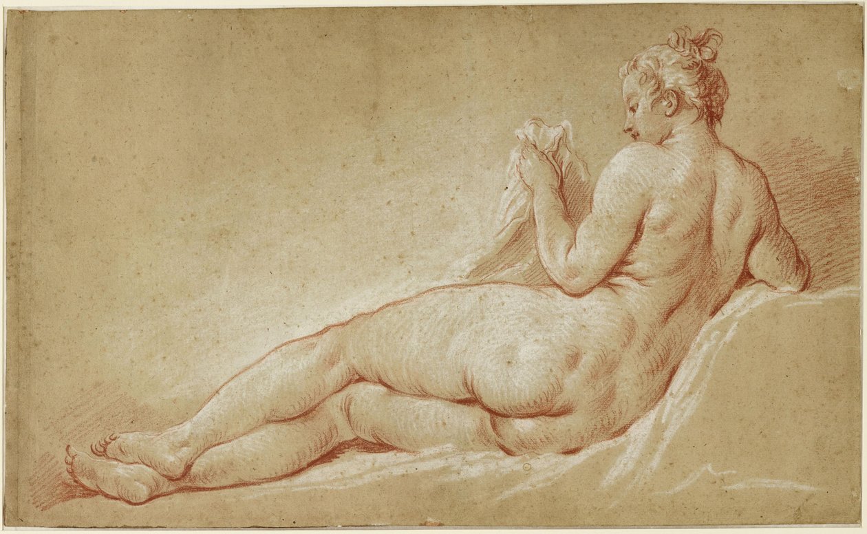 Nu féminin allongé, vu de dos - François Boucher