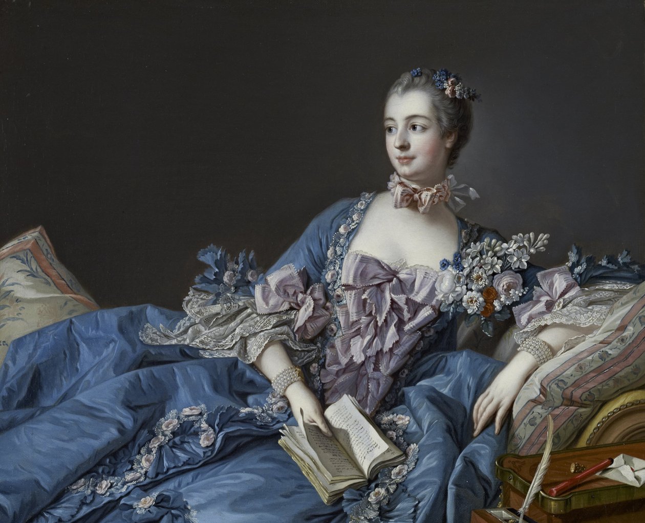 Madame de Pompadour (Jeanne-Antoinette Poisson; 1721-1764) - François Boucher